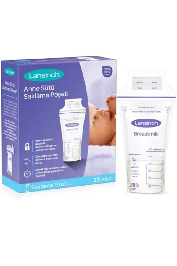 LANSINOH 40053 Anne Sütü Saklama Poşeti 25 Adet