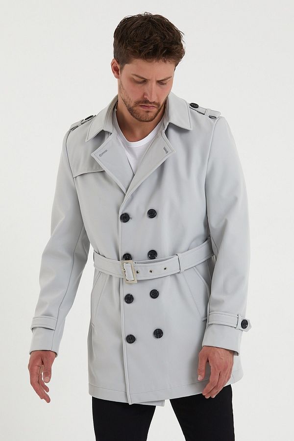 Sporting Men s Stone Color Softshell Waterproof Trench Coat Trendyol