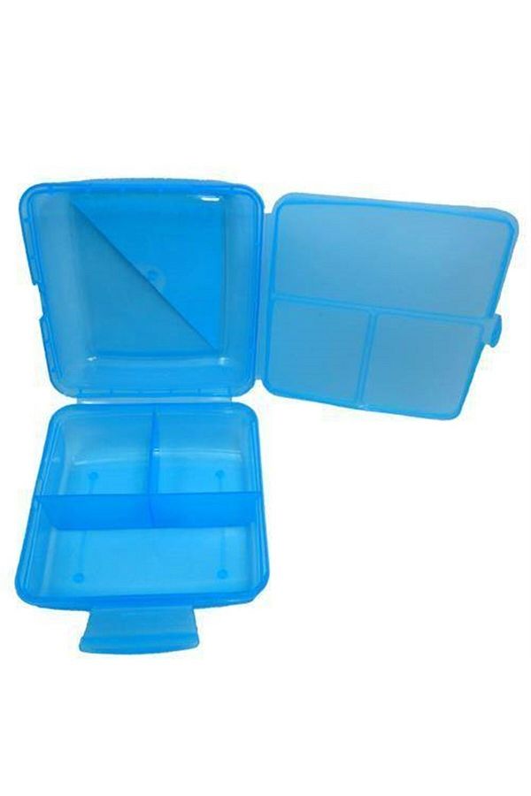 Yetkin Home-2 Pieces Plastic - 3 Compartments Lunch Box Storage Container with Lock Mechanism 1