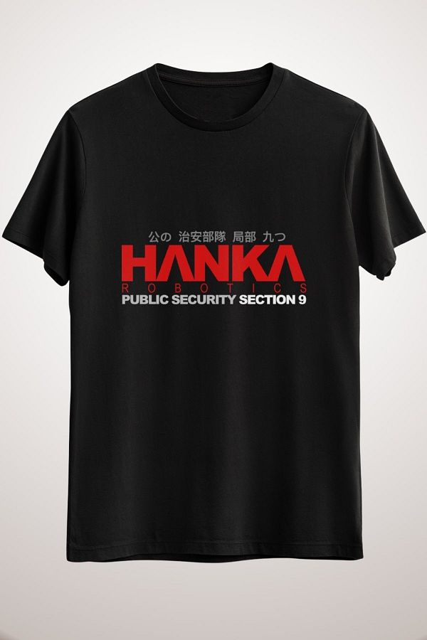 BlueNation-Unisex Black Hanka Robotics Section 9 Inspired By Ghost In The Shell 1