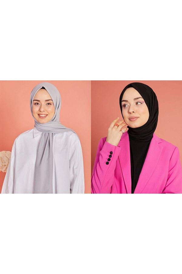 Larissa Scarf-خمسة وشاح شال الجاز القطن 1