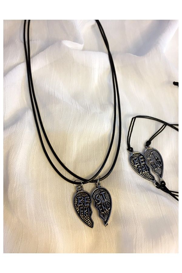 Best friend necklace and bracelet clearance