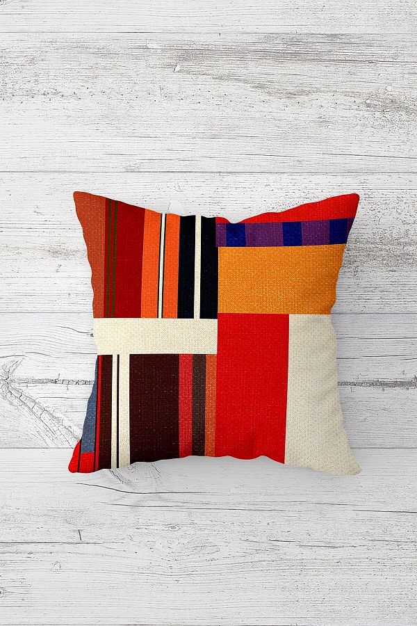 on the clouds-Colorful Line Transition One Side Printed Hidden Zipper Pillowcase Throw Pillow Sofa Pillowcase 1