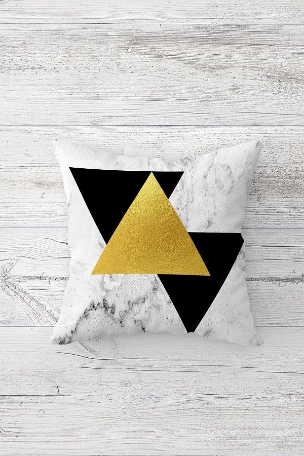 on the clouds-Interlocking Triangle Pattern One Side Printed Hidden Zipper Pillow Case Throw Pillow Sofa Pillow Case 1