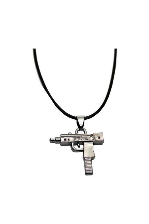 Acousticworld Pubg Fortnite Uzi Faux Leather String Metal Necklace Trendyol
