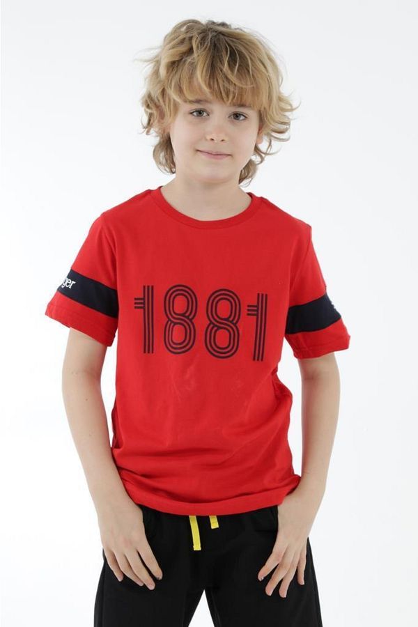 Slazenger-Koszulka chłopięca Czerwona koszulka T-shirt St12tc248-600 1