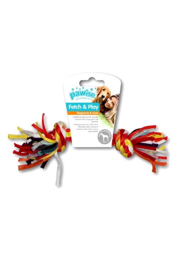 Pawise-22cm Colored Rope Bone - Knotted Design 1