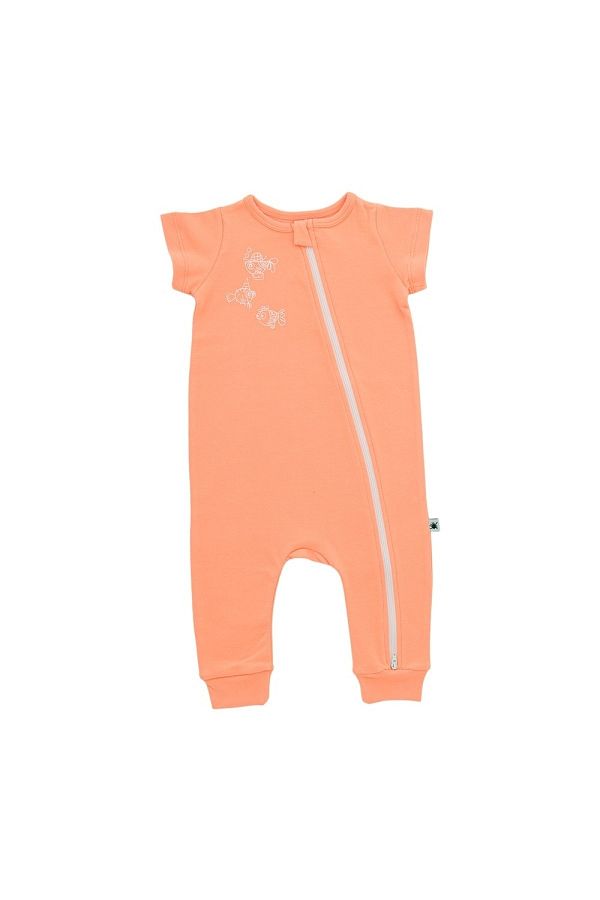Little Yucca-Organic Cotton Dream Jumpsuit - Apricot 1