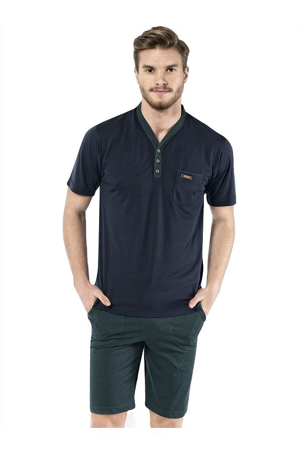 KLY-2109 Men's Pajama Set with Shorts 1