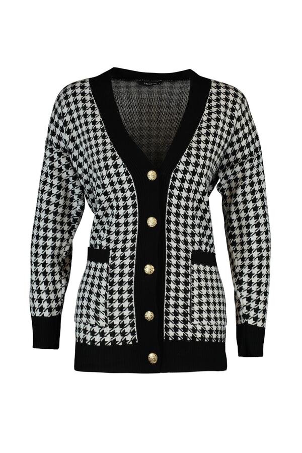 Knitted Cardigan Mango Cardigan Pied De Poule Mango Gebreid Vest