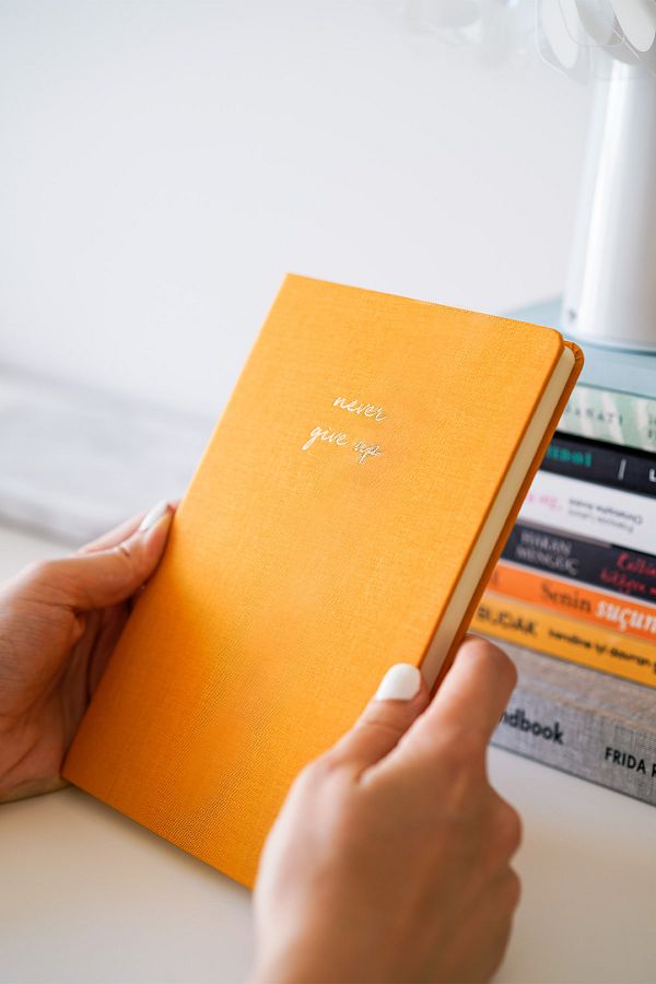 Matt Notebook-دفتر ملاحظات بغلاف صلب مقاس 14×20، عادي، غير مُبطن، خردل 1