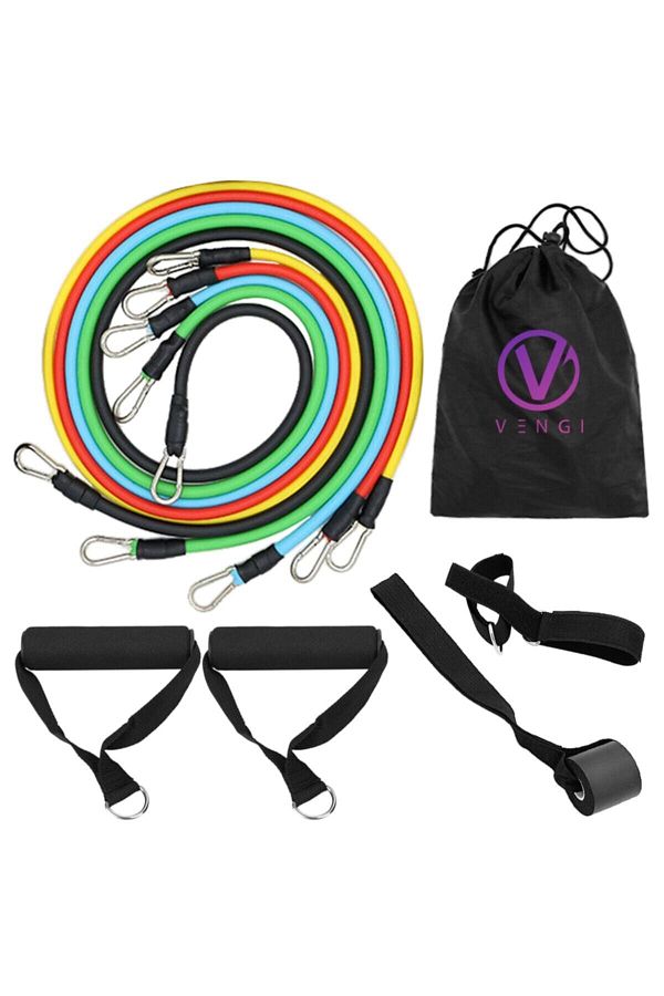 Clifton-11 Piece Latex Resistance Band Set Behind Door Resistance Band 1