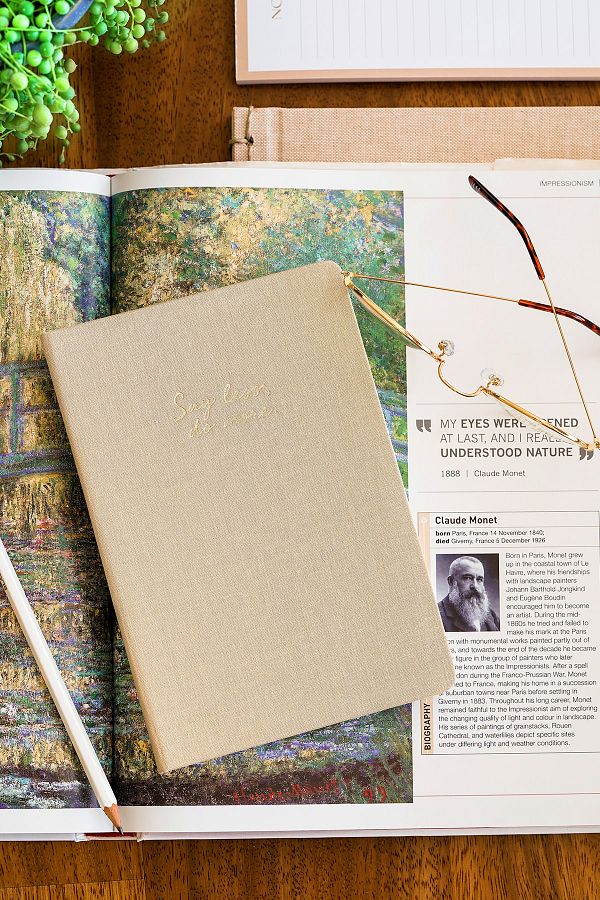 Matt Notebook-14x20 Hard Cover Notebook Plain, Unlined Beige 1