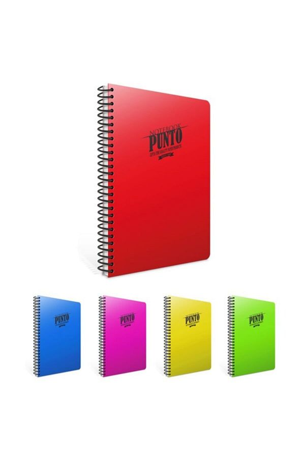 Gıpta-Punto A4 100 Sheets PP Cover Spiral Notebook (6537) Checkered 1