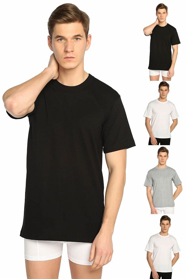 Tutku-Men's Mixed Color 5-Pack Crew Neck Undershirt ELF568T0105CCM5 1
