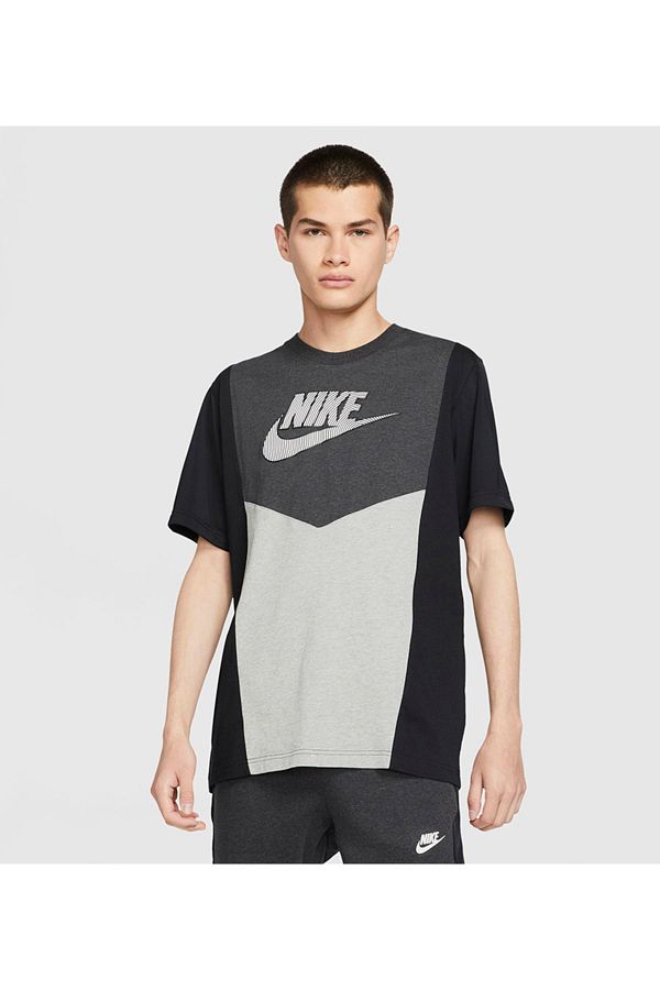 Nike Sportswear Hybrid T shirt Black grey Trendyol