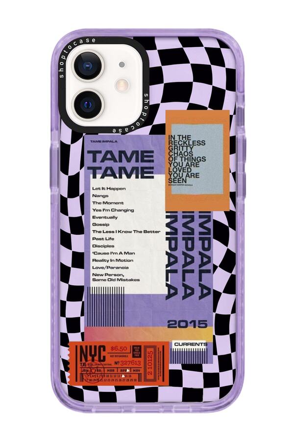 shoptocase-حافظة هاتف بتصميم Lila Impact Checkered Tame متوافقة مع هاتف iPhone 11 1