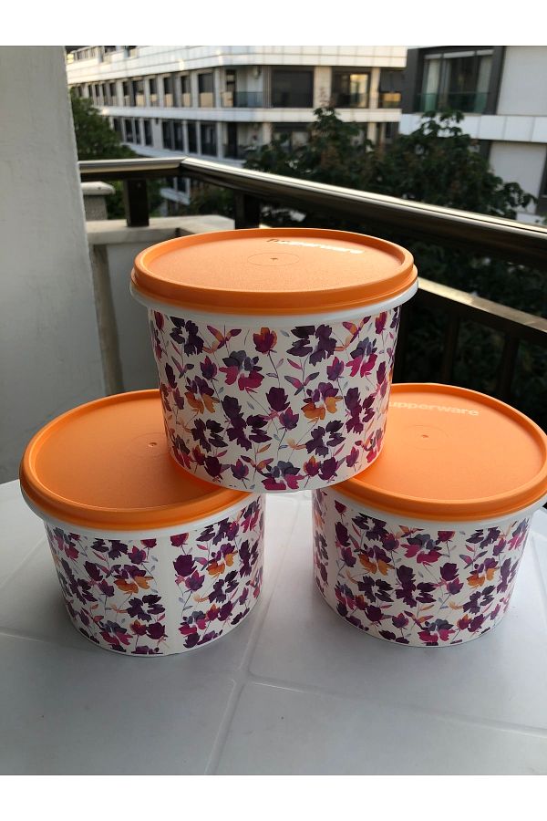 Tupperware-Storage Container 3 Pieces Patterned 1