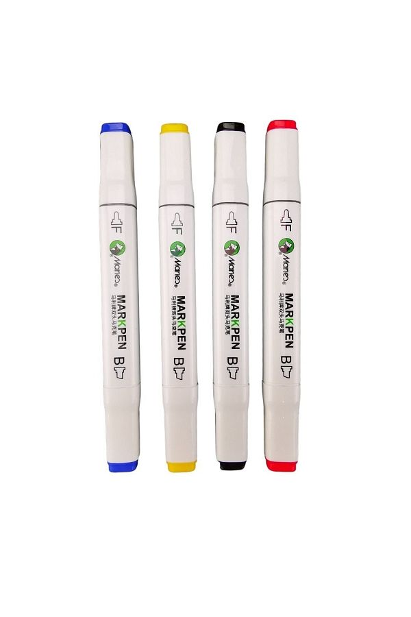 Maries-Markpen Double Sided Marker Pen Set of 4 Primary Colors 1