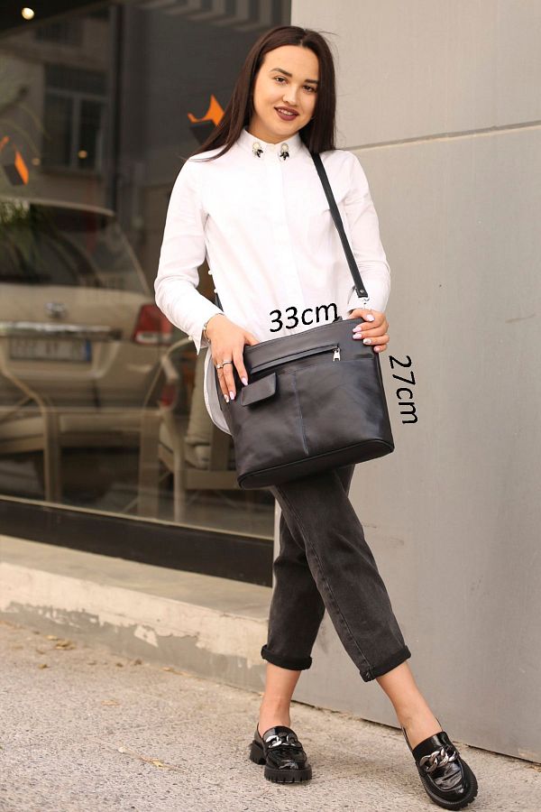 volk-Genuine Leather Shoulder Bag - 33 Width, 27 Size, 8 Bellows, V-b-cn-068 1