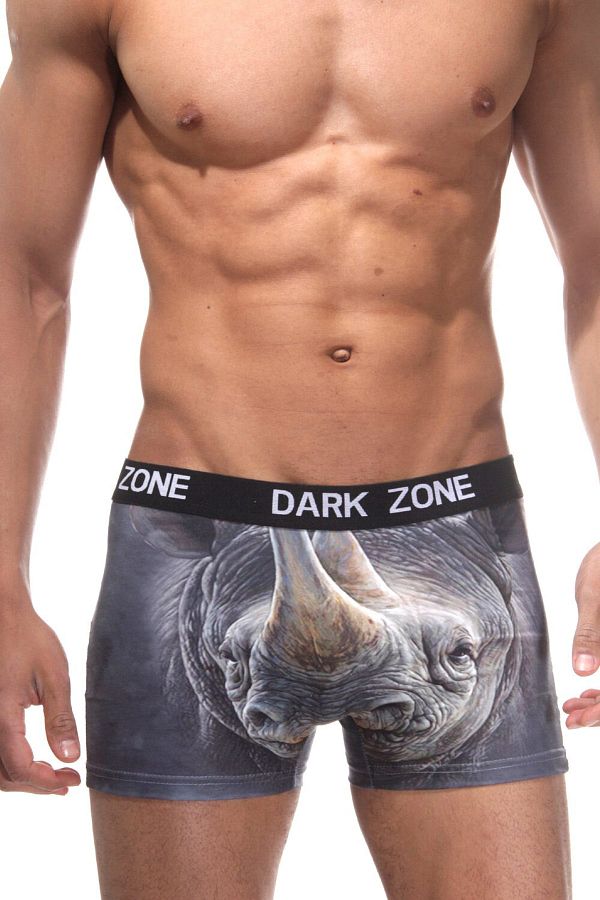 darkzone-Rhino Patterned Men's 3D Printed Boxers 1