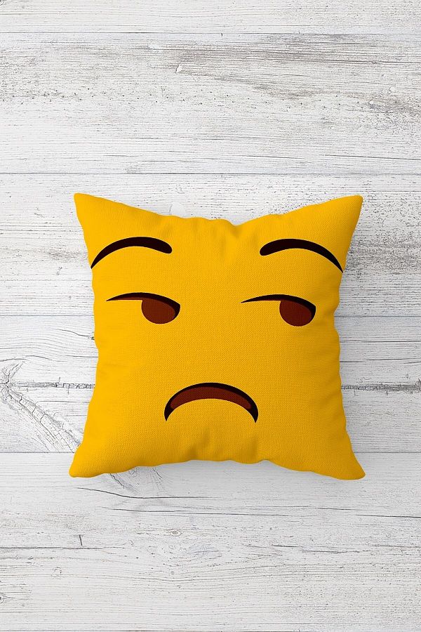 on the clouds-Sad Emoji Double Sided Printed Hidden Zippered Pillowcase Throw Pillow Seat Pillowcase 1
