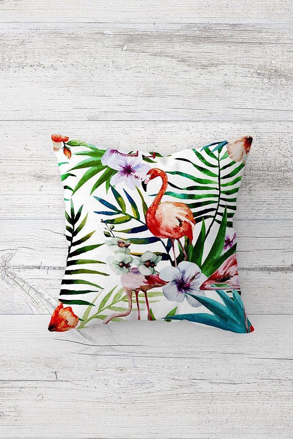 on the clouds-Botanical Flamingo Pattern Double Sided Printed Hidden Zippered Pillowcase Throw Pillow Pillowcase 1
