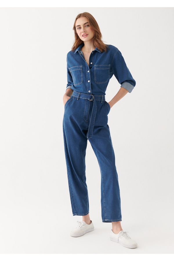 Jas Denim Jumpsuit - Dark Indigo