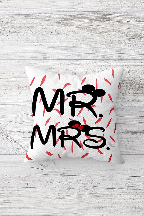 on the clouds-Mr & Mrs Double Sided Printed Hidden Zippered Pillowcase Throw Pillow Seat Pillowcase 1