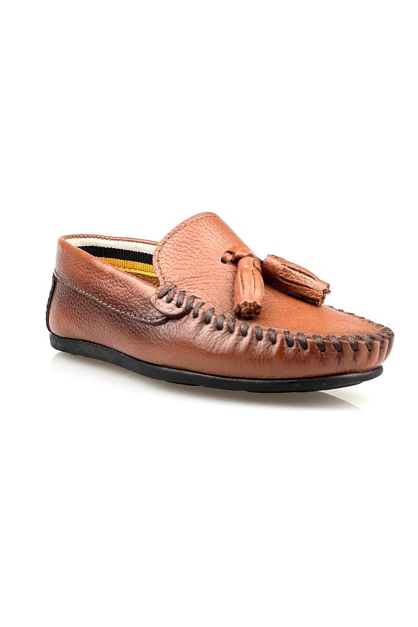 JOJO KIDS Boy s Orthopedic Shoes Timberland Genuine Leather Moccasin Ballerina Classic Shoes Trendyol