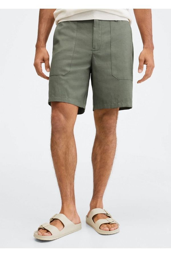 MANGO Man-Linen Lyocell Shorts 1