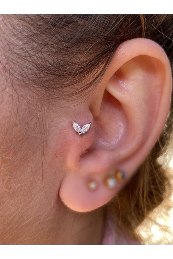 Arescollection Surgical Steel Flat Bar Tragus Piercing