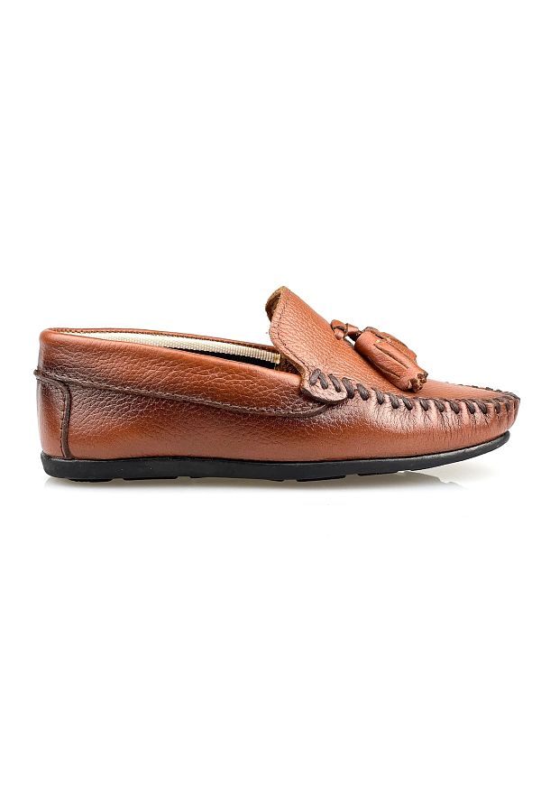 JOJO KIDS Boy s Orthopedic Shoes Timberland Genuine Leather Moccasin Ballerina Classic Shoes Trendyol
