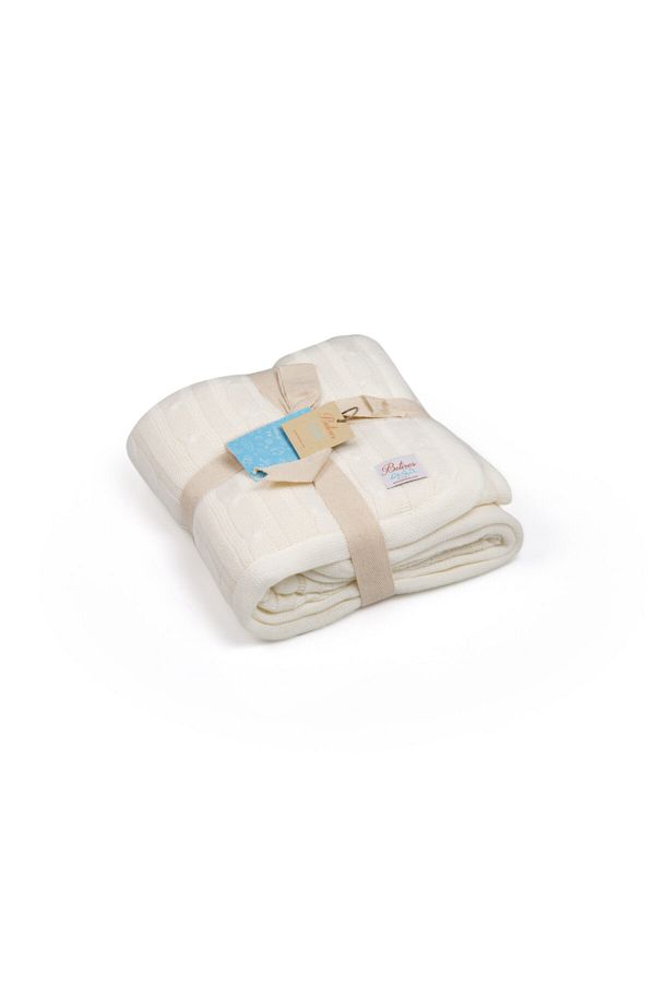 Betires Home-Knitted Baby Blanket Ecru 1