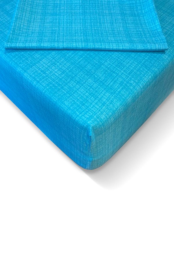 Alla Turca-Ranforce 100x200 Cm Elastic Sheet Set - Turquoise 1