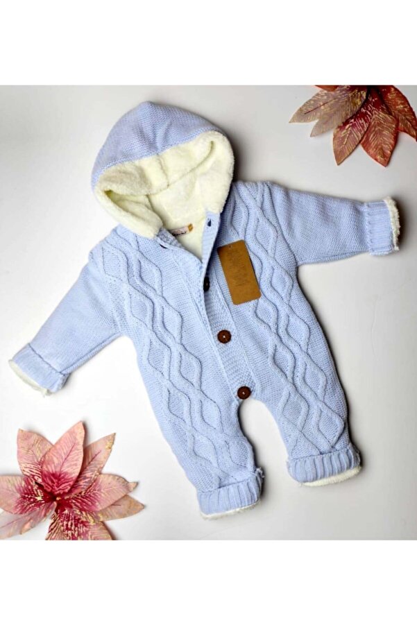 Hergünİndirim Welsoftlu Kışlık Triko Bebek Tulum Bebek Kozmonot Bebek Mont