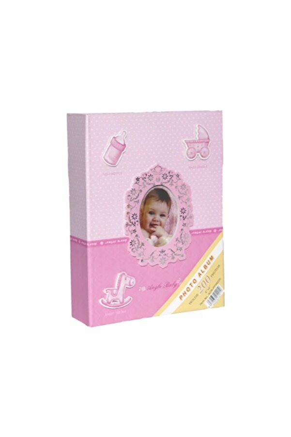 stüdyo mustafa fotoğraf & digital baskı 2010 200’lük 10 X 15 Cm Bebek Fotoğraf Albümü Pembe