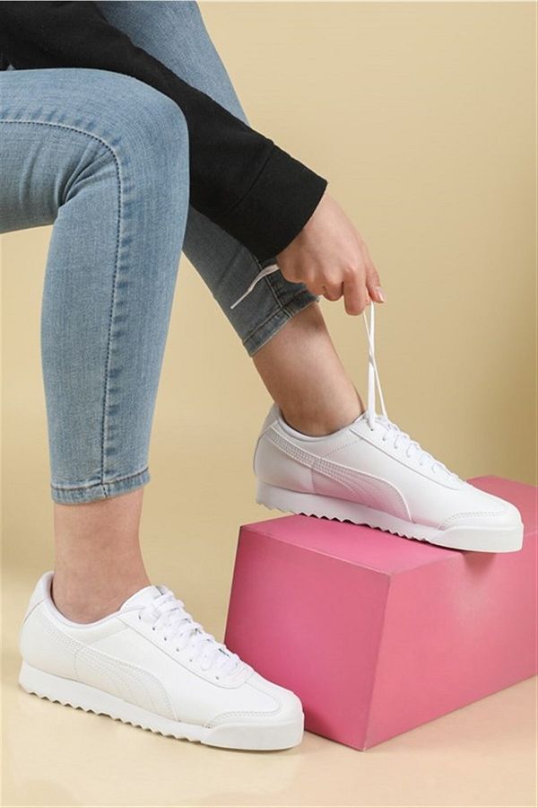 Puma Roma Basic White Women s Sports Shoes 354259 14 Trendyol