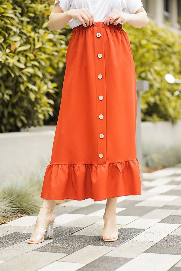 Button skirt hijab online