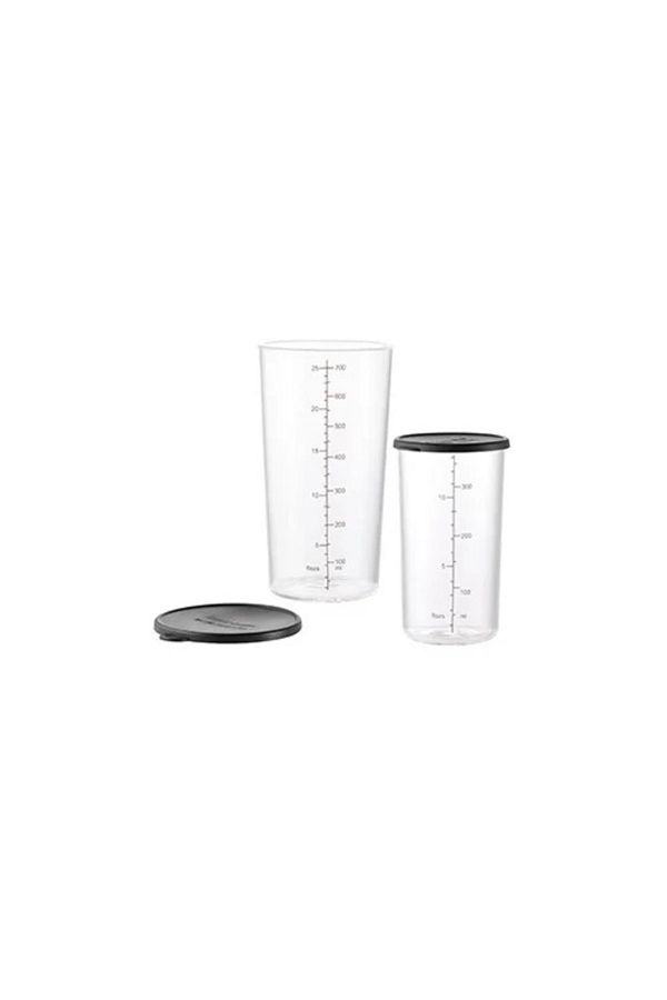 Bamix-Glass Bowl Set with Capas 400ml and 700ml 1