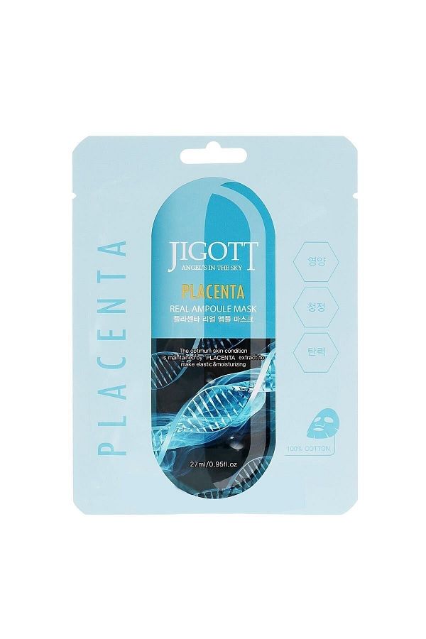 Jigott-Placenta Cell Renewing, Moisturizing and Brightening Real Ampoule Mask 1