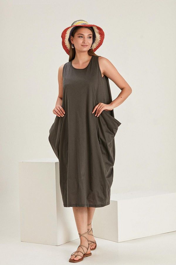ALEXANDERGARDI-Sleeveless Casual Pocket Dress b22-46400 1