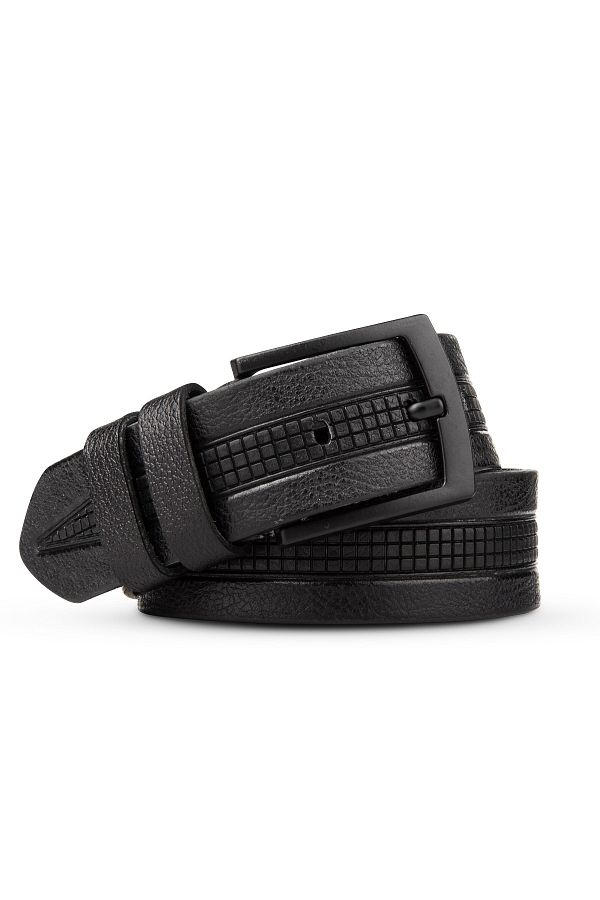 Goay-Sport 3.5 Cm Men's Black Leather Belt (7027) 1