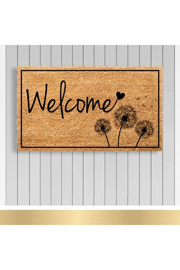 Paspashello-, Design Koko Door Mat / PVC Base / Model; Welcome - Chicory 1