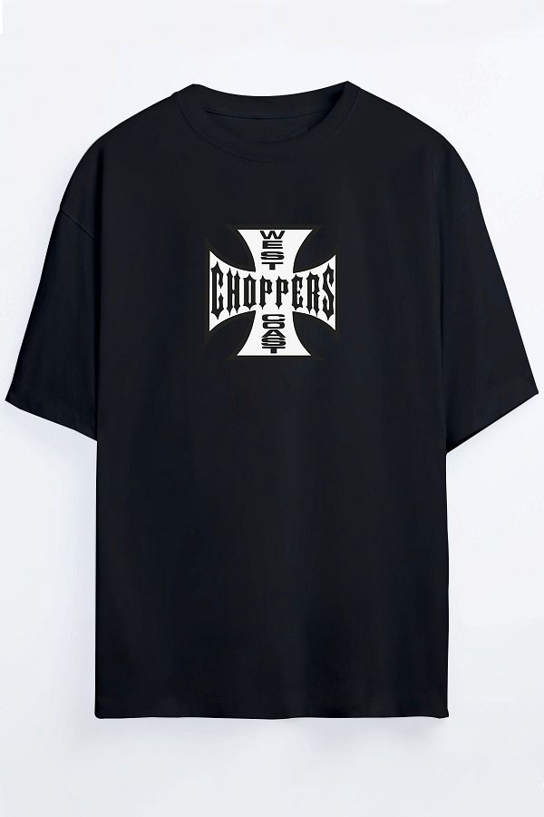 wicromed West Coast Choppers Printed Unisex Oversize T-shirt