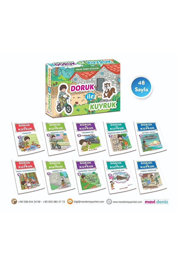 Mavi Deniz Yayınları Doruk Ile Kuyruk 3.sınıf Hikaye Seti 10 Kitap ( Tohumlu Kalem Hediyeli )