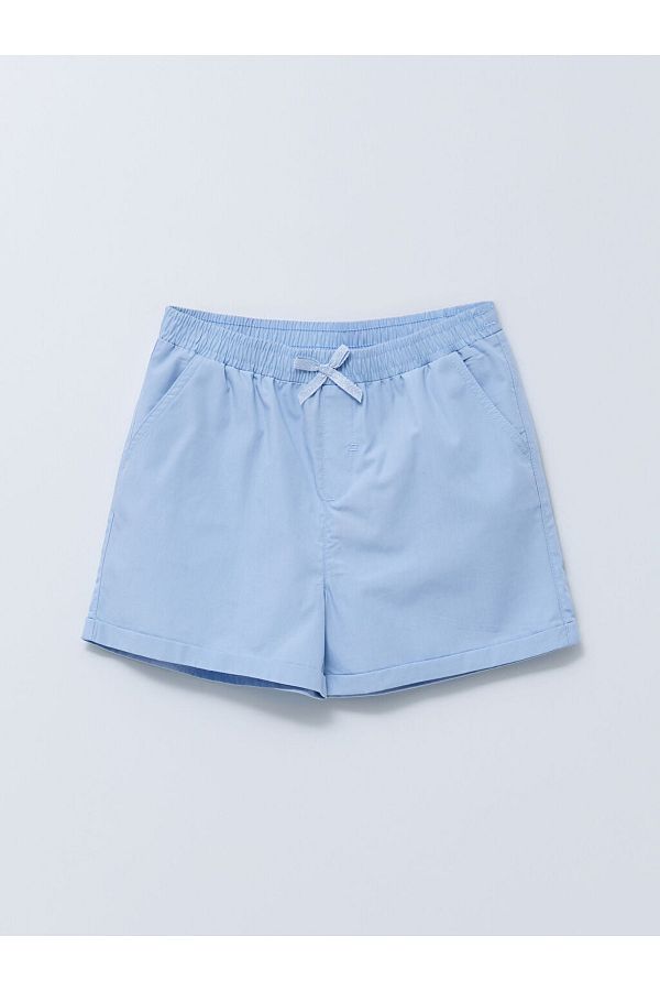 LC Waikiki-Basic Poplin Girl's Shorts with Elastic Waist 1