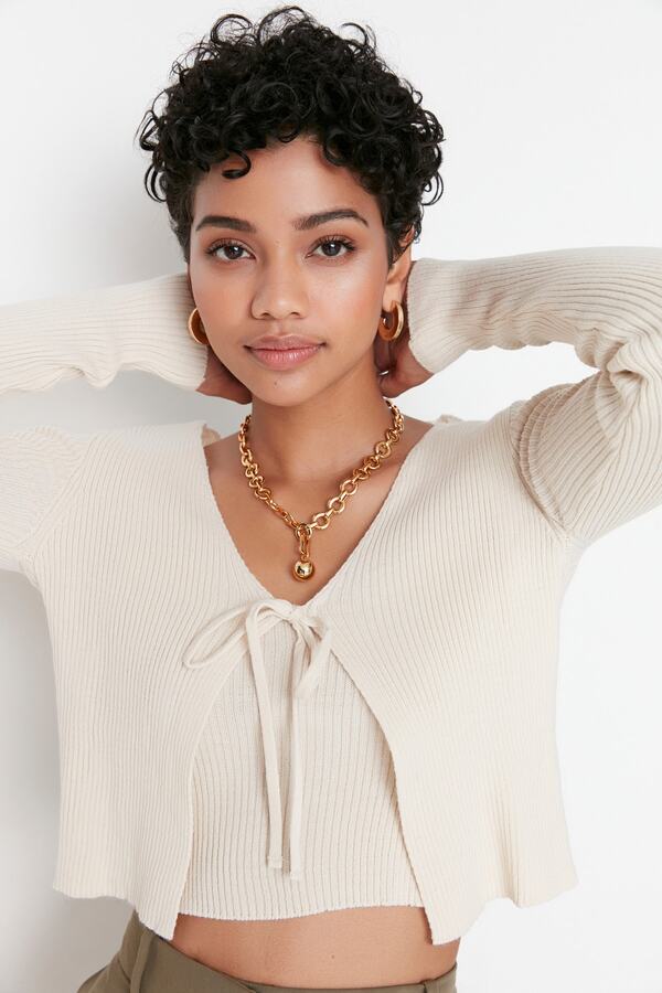 Trendyol Collection Stone Crop Lacing Detailed Blouse