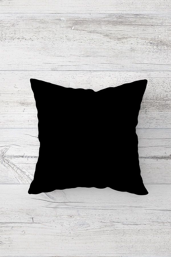 on the clouds-Plain Color Black One Side Printed Hidden Zipper Pillowcase Throw Pillow Sofa Pillowcase 1