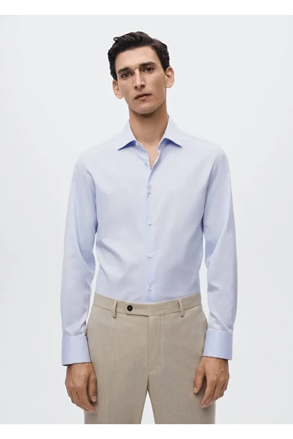 MANGO Man-Slim Fit bavlněná košile 1